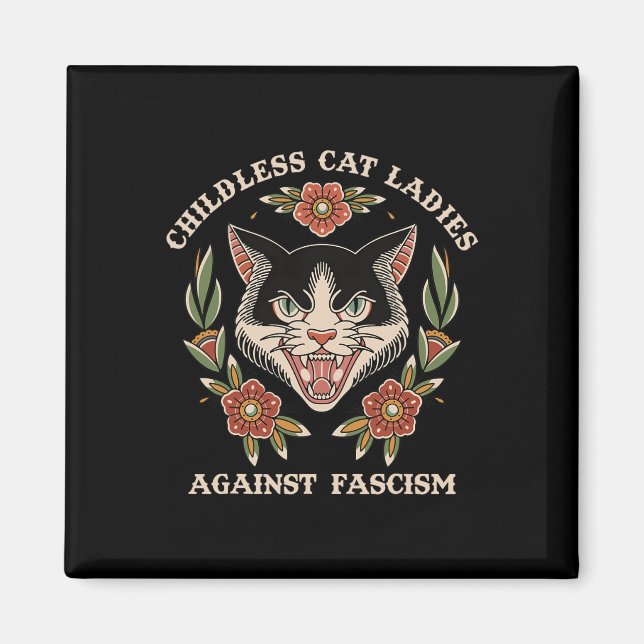 Den här barnlösa Cat Dam röstar om Kamala-harris 2 Magnet (Framsidan)