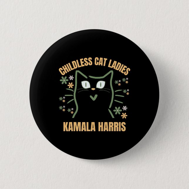 Den här barnlösa Cat Dam stöder president Kamala H Knapp (Framsida)