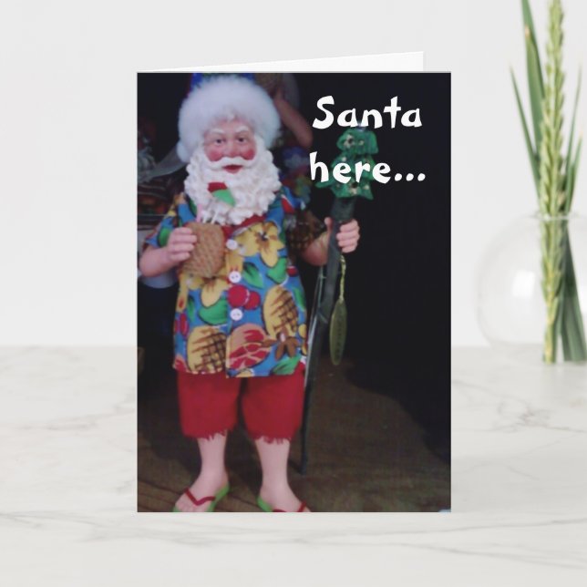 DEN HÄR BEACH SANTA HOPPAS CHRISTMAS ÄR JÄMLIGEN HELGKORT (Framsida)
