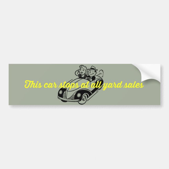 Den här bilen stoppar för all säljstötfångare bildekal (Framsidan)