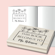 Den här boken tillhör Wildflower Boketikett