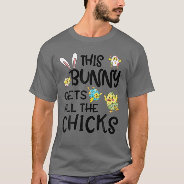 Den här bunten får hela Chicken Påsk Dag lustigt T Shirt (Framsida)