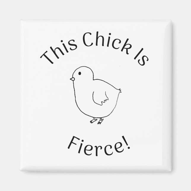 Den här chicken är häftig! magnet (Framsidan)