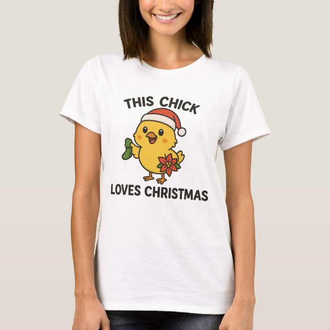 Den här Chicken, Kärlek jul T Shirt (Framsida)