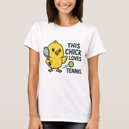 Den här Chicken Kärlek Tennis T Shirt