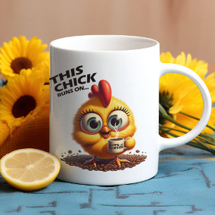 Den här Chicken Springa på.. Kaffe Jumbo Mugg
