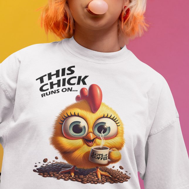 Den här Chicken Springa på...kaffe T Shirt (Skapare uppladdad)