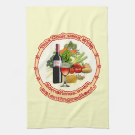 Den här Cook använda Vin Kökshandduk