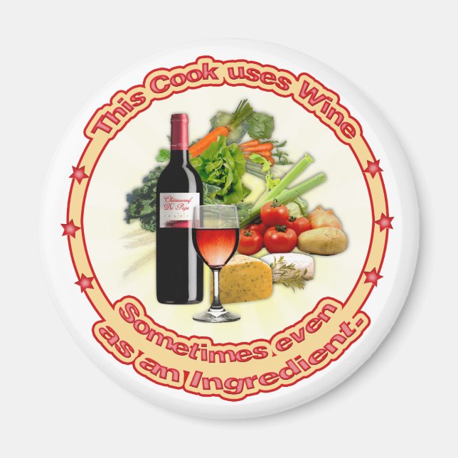 Den här Cook använda Vin Magnet (Framsidan)