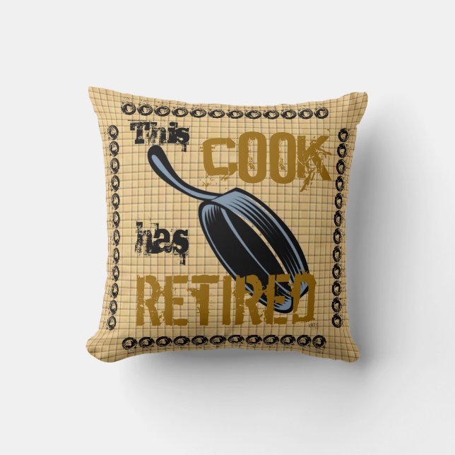 Den här Cook har pensionerat Pillows Kudde (Framsida)
