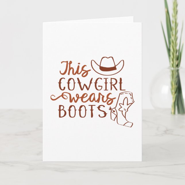 Den här Cowgirl har Boots Kort (Framsida)
