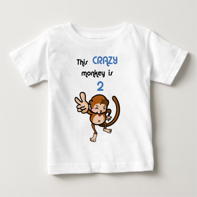 Den här Crazy Monkey är 2 T-shirt (Framsida)