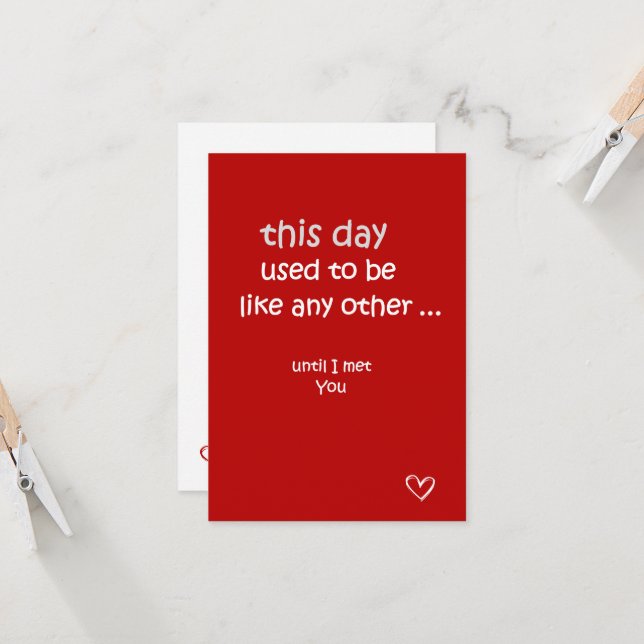 Den här dagen - Romantiskt Kärlek-kort (Fram/Back In Situ)