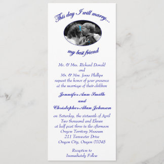 Den här dagen ska jag gifta mig med min bästa vän- inbjudningar