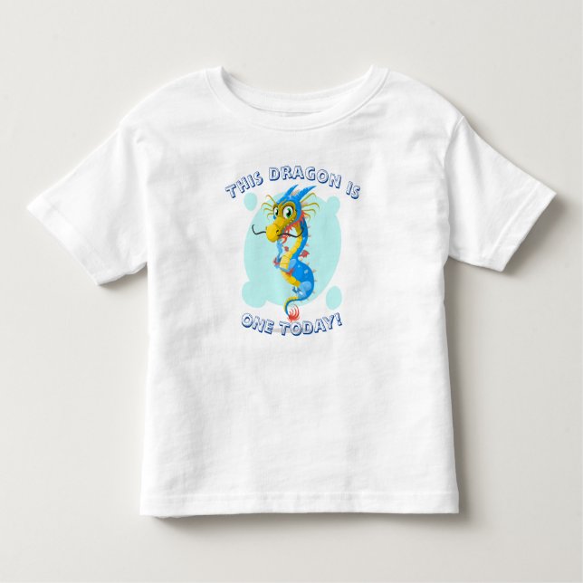 Den här draken är en i dag - första födelsedagenT- T Shirt (Framsida)
