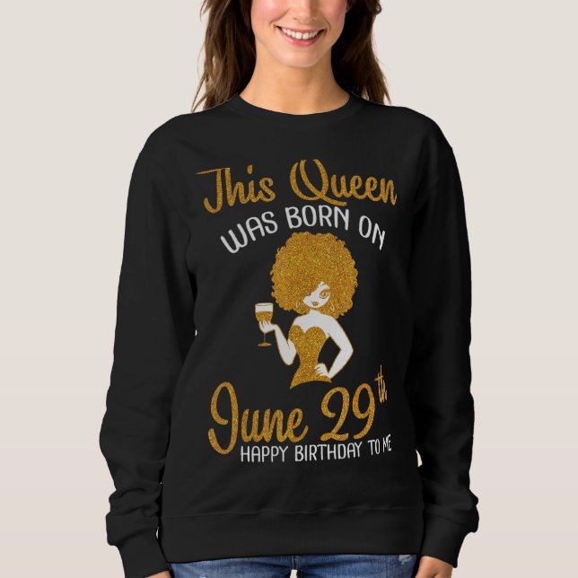 Den här drottningen föddes den 29 juni Lycklig i m T Shirt (Framsida)