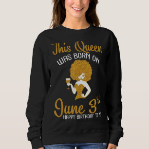 Den här drottningen föddes den 3 juni Grattis på f T Shirt
