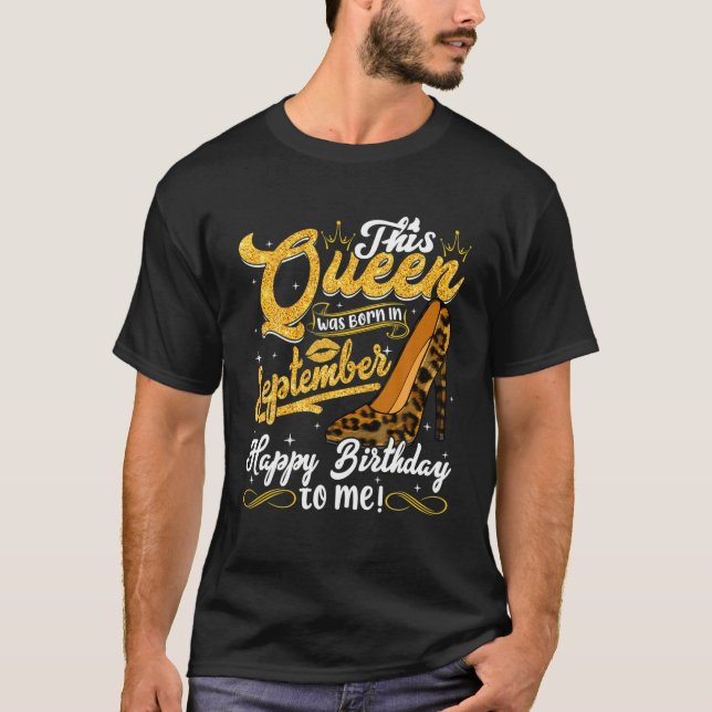 Den här drottningen föddes i september Wom T Shirt (Framsida)
