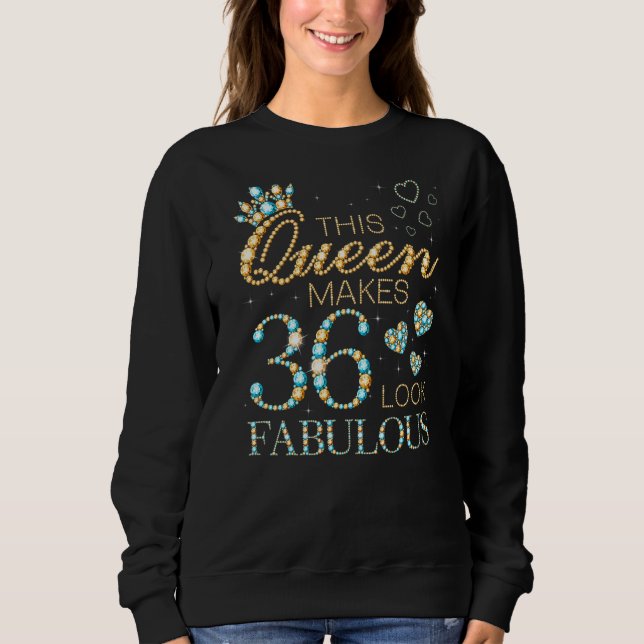 Den här drottningen gör 36 utseende 36:e födelseda t shirt (Framsida)