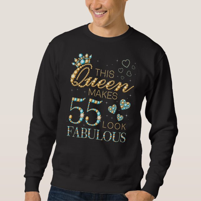 Den här drottningen gör 55 utseende Fabulous 55 Bi Lång Ärmad Tröja (Framsida)