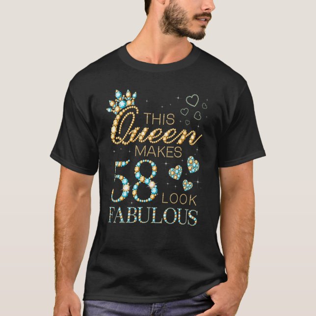 Den här drottningen gör 58 utseendet Fabulous 58:e T Shirt (Framsida)