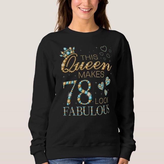 Den här drottningen gör 78 utseende 78:e födelseda t shirt (Framsida)