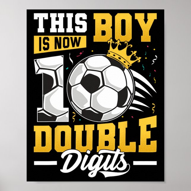 Den här Dubblan ger fotboll 10 år gammal pojke Bir Poster (Framsidan)