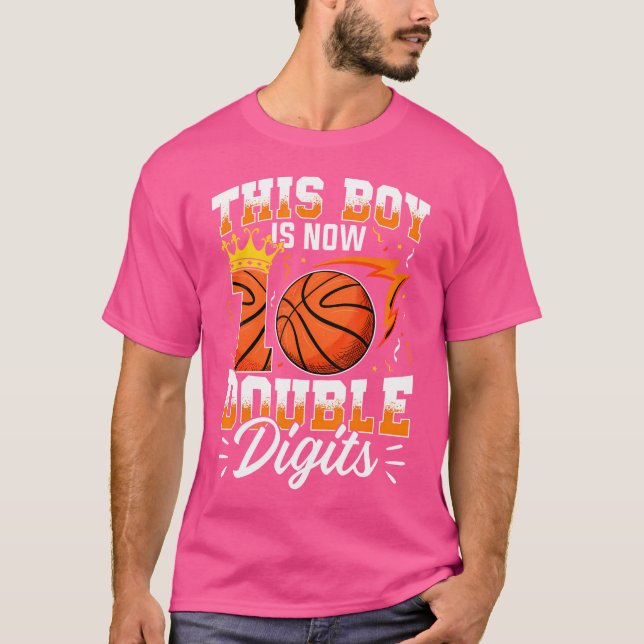 Den här Dubblan ger ut Basketball 10-åriga pojken T Shirt (Framsida)