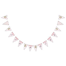 Den har en Chic av Gil Blommigt Rosa ros Baby Show Vimplar