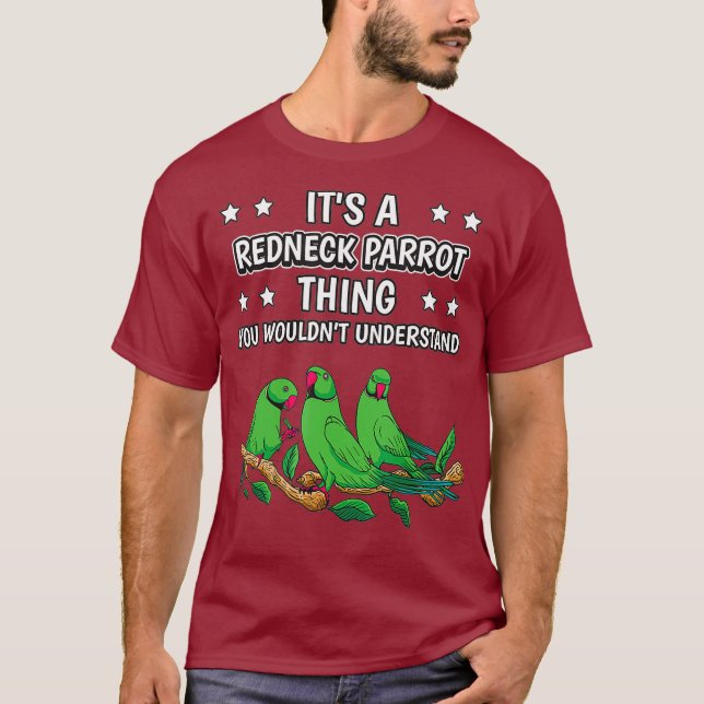 Den har en rödnackspapillen Sak Funny Citte Bird T Shirt (Framsida)