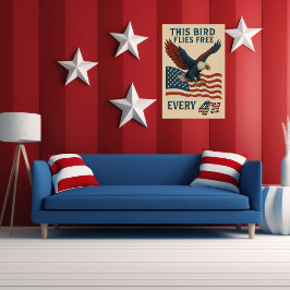 den här fågeln flyger gratis var fjärde perfect poster