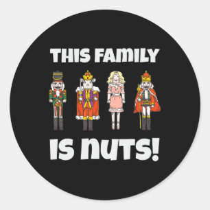 Den här familjen är Nöt Nutcracker Squad Matching  Runt Klistermärke
