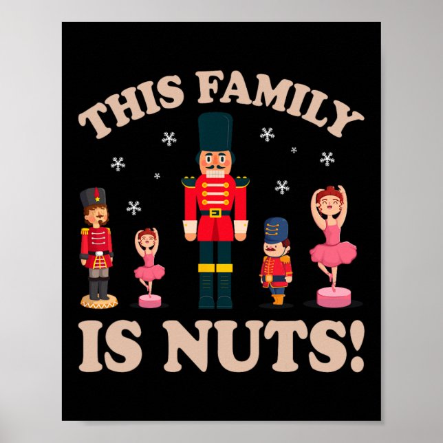 Den här familjen är Nöt Nutcracker Square-julmässa Poster (Framsidan)
