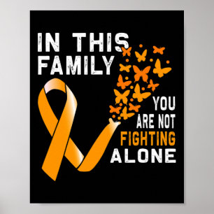 Den här familjen bekämpar inte Orange Ribbon Leuke Poster