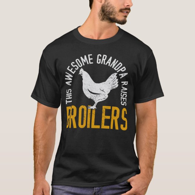 Den här fantastiske farfarn föder upp slaktkycklin t shirt (Framsida)
