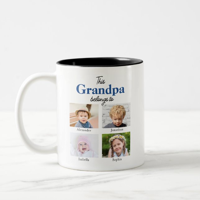 Den här farfar tillhör 4 foton Två-Tonad mugg (Vänster)