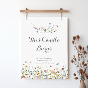 Den här färgstarka Vilden Flowers Candle Burns Poster