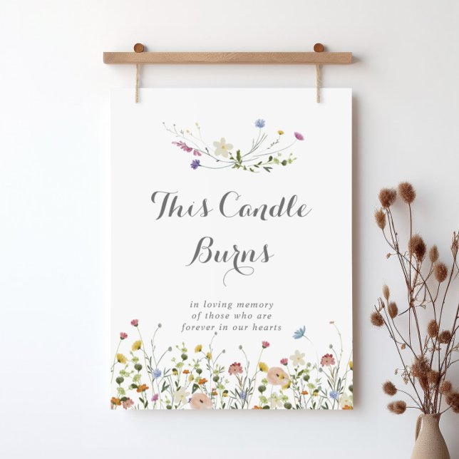 Den här färgstarka Vilden Flowers Candle Burns Poster (Skapare uppladdad)