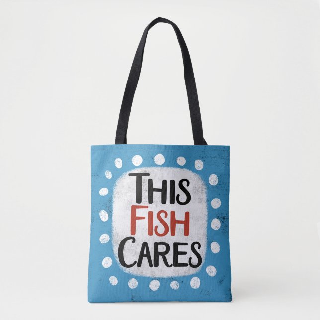 Den här fiskkartongen Tote Bag Tygkasse (Framsida)