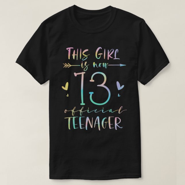 Den här flickan är nu 13 Officiellers tonåring 13: T Shirt (Design framsida)