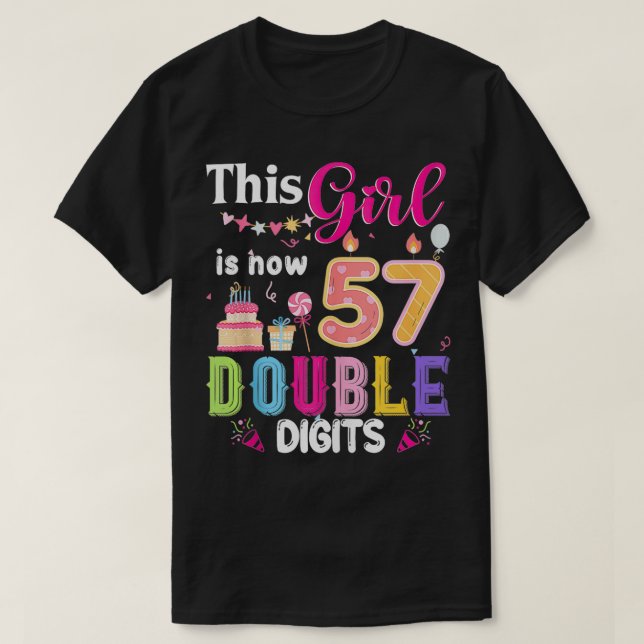 Den här flickan är nu 57 1967 år dubbla siffror fö t shirt (Design framsida)