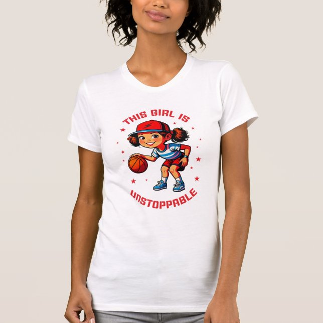 Den här flickan är ostoppbar t shirt (Framsida)