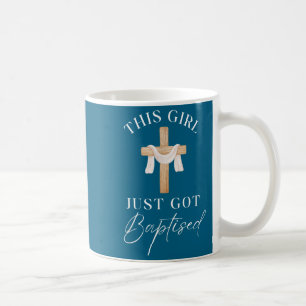 Den här flickan döptes Kristet dop jag bestämde mi Kaffemugg