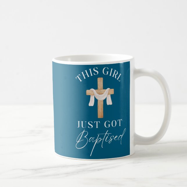 Den här flickan döptes Kristet dop jag bestämde mi Kaffemugg (Höger)