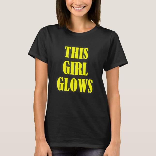 Den här flickan glider 80:s Retro Neon Party 2 T Shirt (Framsida)