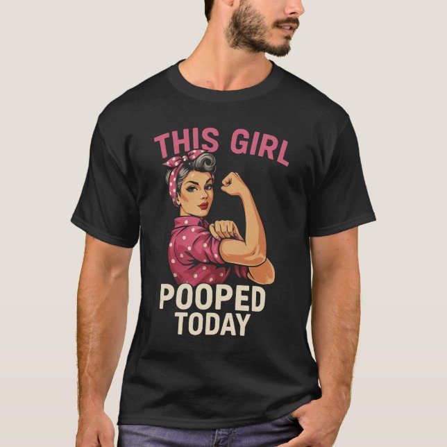 Den här flickan poopade idag t shirt (Framsida)