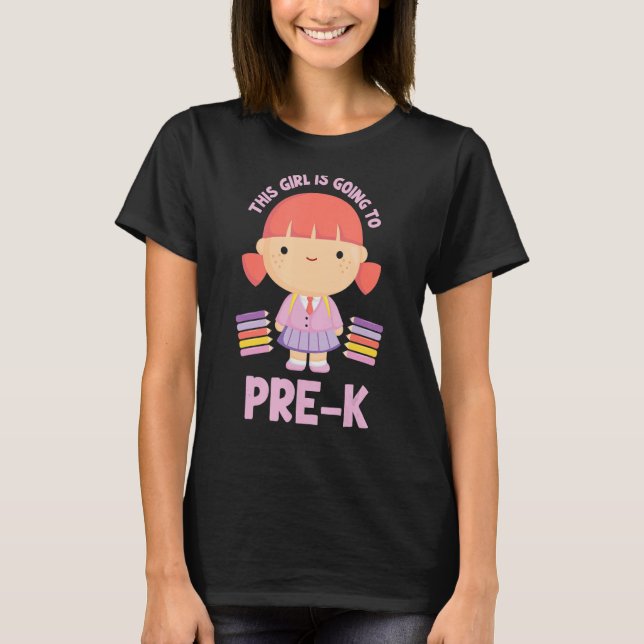 Den här flickan ska förkoka PK Cute Pre-Kindergart T Shirt (Framsida)