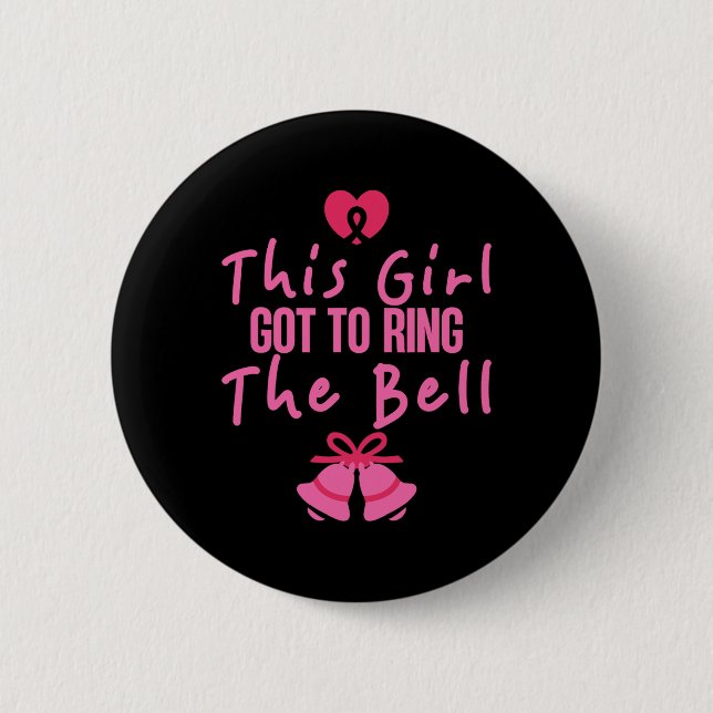 Den här flickans Har till Ring Bell Breast Cancer  Knapp (Framsida)