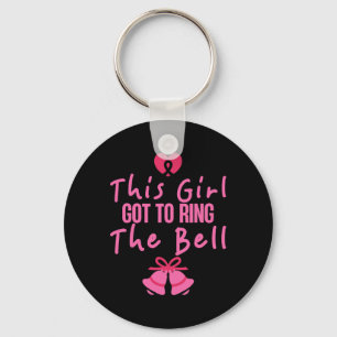 Den här flickans Har till Ring Bell Breast Cancer Nyckelring