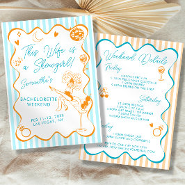 Den här frun är en tuwgirl Bachelorette Itinerary Inbjudningar